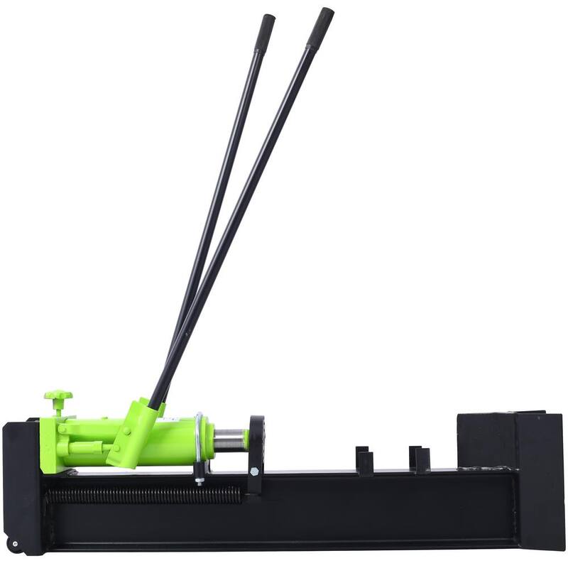 Huluwat 10-Ton Hydraulic Manual Wood Cutter Unit Log Splitter with Built -In Wheels, 0 cc Gas - S-132585