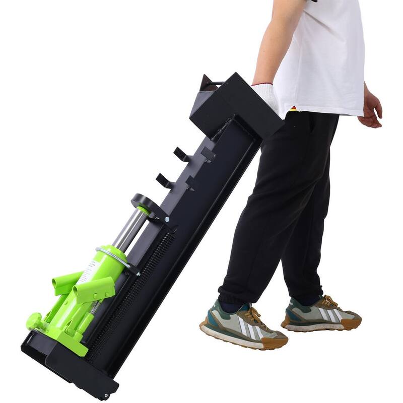 Huluwat 10-Ton Hydraulic Manual Wood Cutter Unit Log Splitter with Built -In Wheels, 0 cc Gas - S-132585