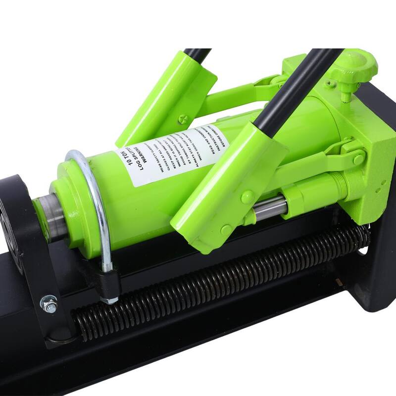 Huluwat 10-Ton Hydraulic Manual Wood Cutter Unit Log Splitter with Built -In Wheels, 0 cc Gas - S-132585