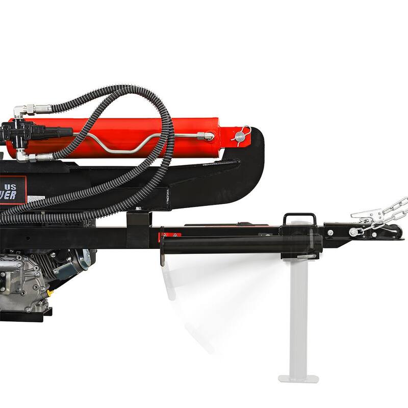 XtremepowerUS 25-Ton Horizontal/Vertical Gas Hydraulic Log Splitter 196 cc SH265 with Auto Return - 65068-H1