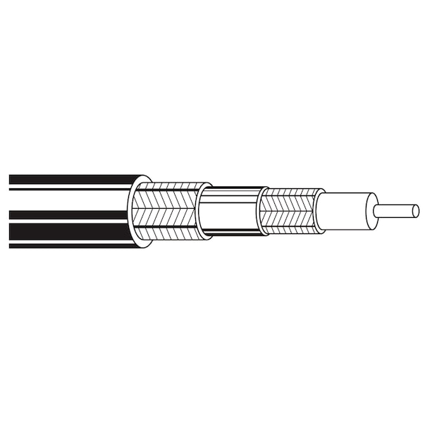 Belden RG59 20 SOL BC FFEP 2-95% BC, BRD SHDS FEP JKT TRIAX, 1000FT - 88232 0101000