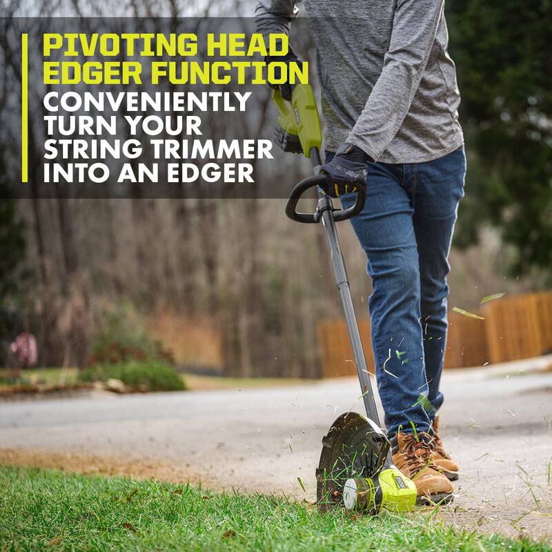 RYOBI ONE+ 18V 13 in. Cordless Battery String Trimmer/Edger (Tool Only) - P20018BTL