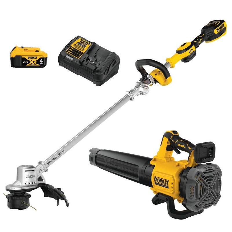 DEWALT 20V MAX Cordless Battery Powered String Trimmer & Blower Combo Kit with (1) 4 Ah Battery & Charger - DCKO222M1
