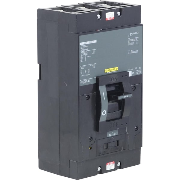 Square D Molded Case Circuit Breaker, LAP Series, 300A, 3 Pole, 600V AC, 42kA at 240V AC - LAP36300MB