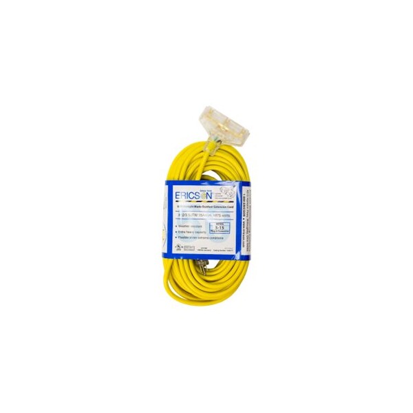 Cable de extensión Ericson, grado comercial 50 pies 12/3 SJTW - 123B-TT