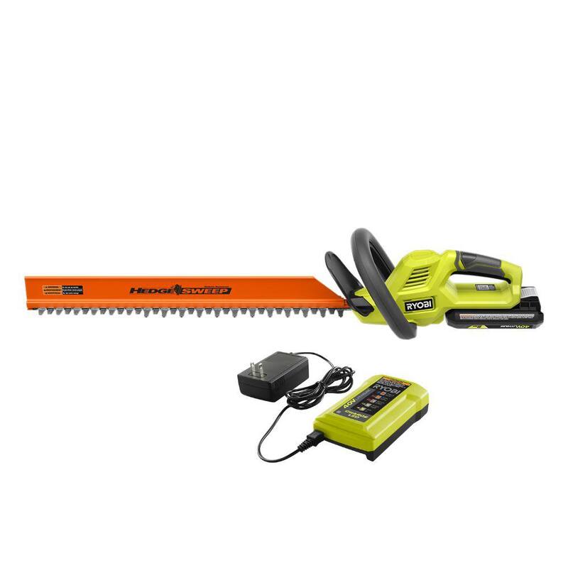 RYOBI 40V 24 in. Cordless Battery Hedge Trimmer with 2.0 Ah Battery and Charger - RY40HG01K