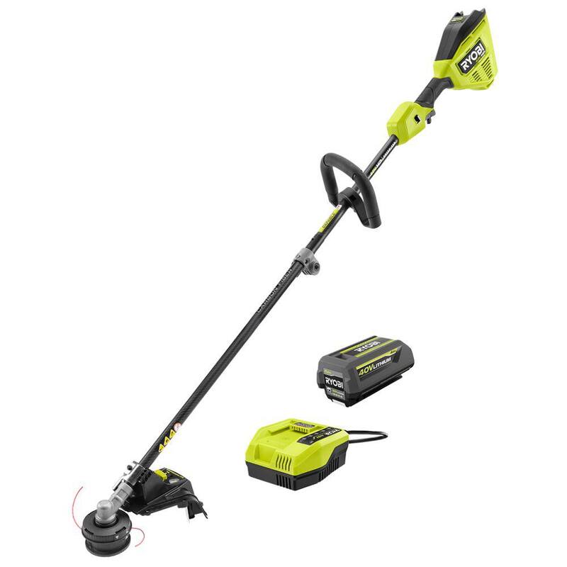 RYOBI 40V HP Brushless 16 in. Cordless Carbon Fiber Shaft Attachment Capable String Trimmer with 4.0 Ah Battery and Charger - RY40HPST01K