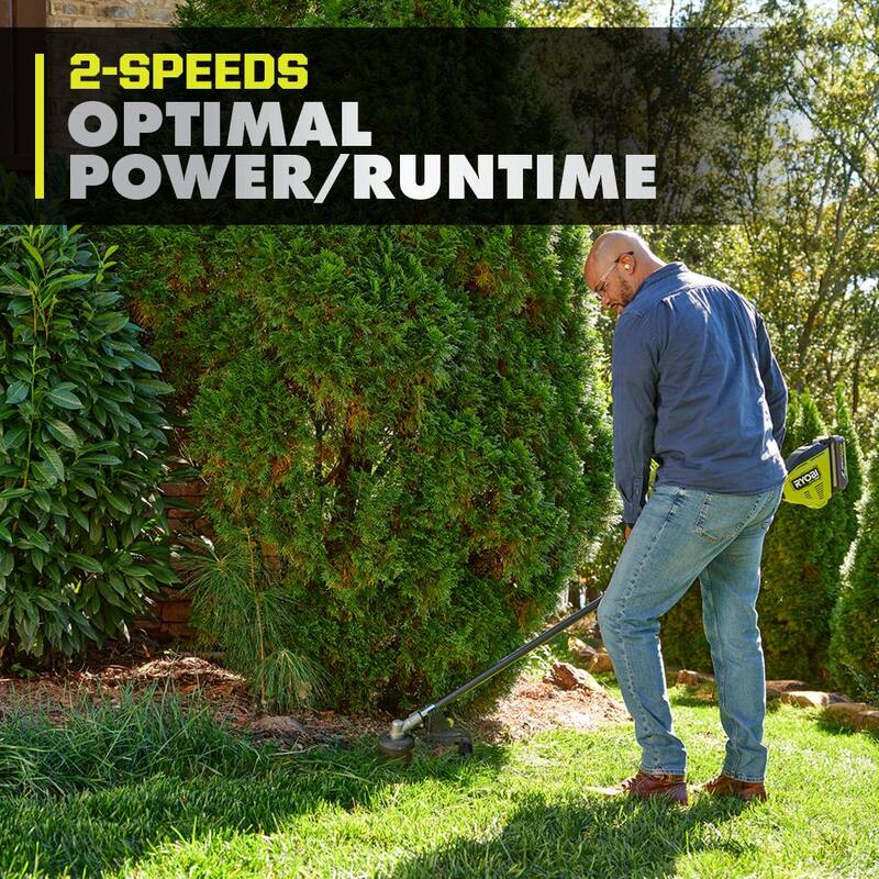 RYOBI 40V HP Brushless 16 in. Cordless Carbon Fiber Shaft Attachment Capable String Trimmer with 4.0 Ah Battery and Charger - RY40HPST01K