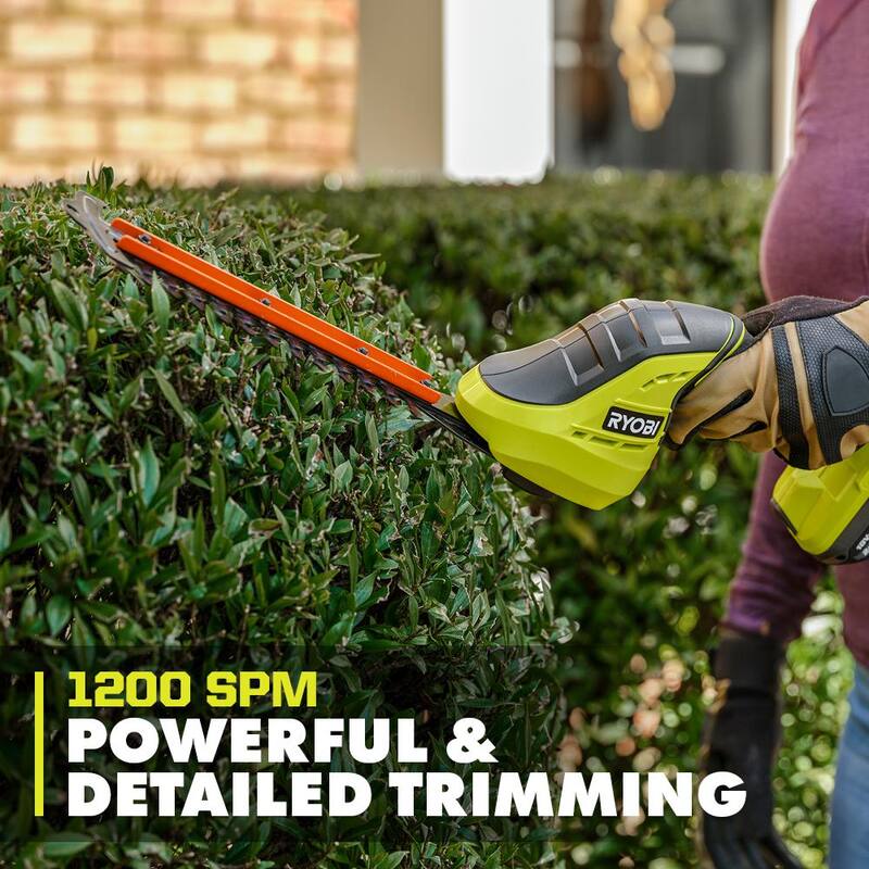 RYOBI ONE+ 18V Cordless Grass Shear and Shrubber Trimmer (Tool Only) - P2908BTL