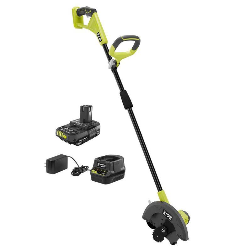 RYOBI ONE+ 18V 9 in. Cordless Battery Edger with 2.0 Ah Battery and Charger - P2310