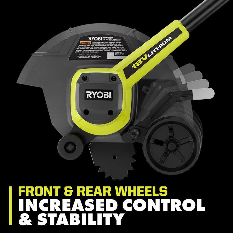 RYOBI ONE+ 18V 9 in. Cordless Battery Edger (Tool Only) - P2300BTL