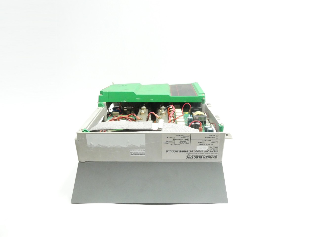 WARNER ELECTRIC M441B-10000A MENTOR M4000 DC DRIVE MODULE 460V-AC 206A AMP 500V-DC 125HP DC DRIVES AND SPEED CONTROLLER