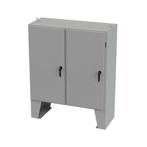 Saginaw Control & Engineering Carbon Steel Electrical Enclosures, 60 in H, 24 in D, 61 in W, NEMA 3R, 4, 12, 13, Hinged - SCE-60XEL6124LP