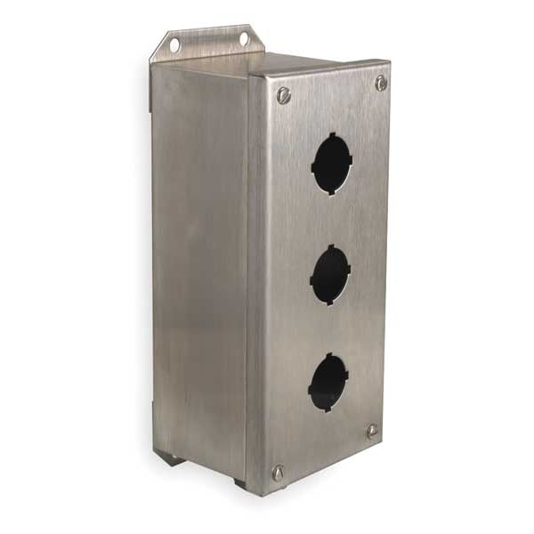 Recinto de botón pulsador Schneider Electric, 10.24 pulgadas de altura, acero inoxidable 304 - 9001KYSS3.