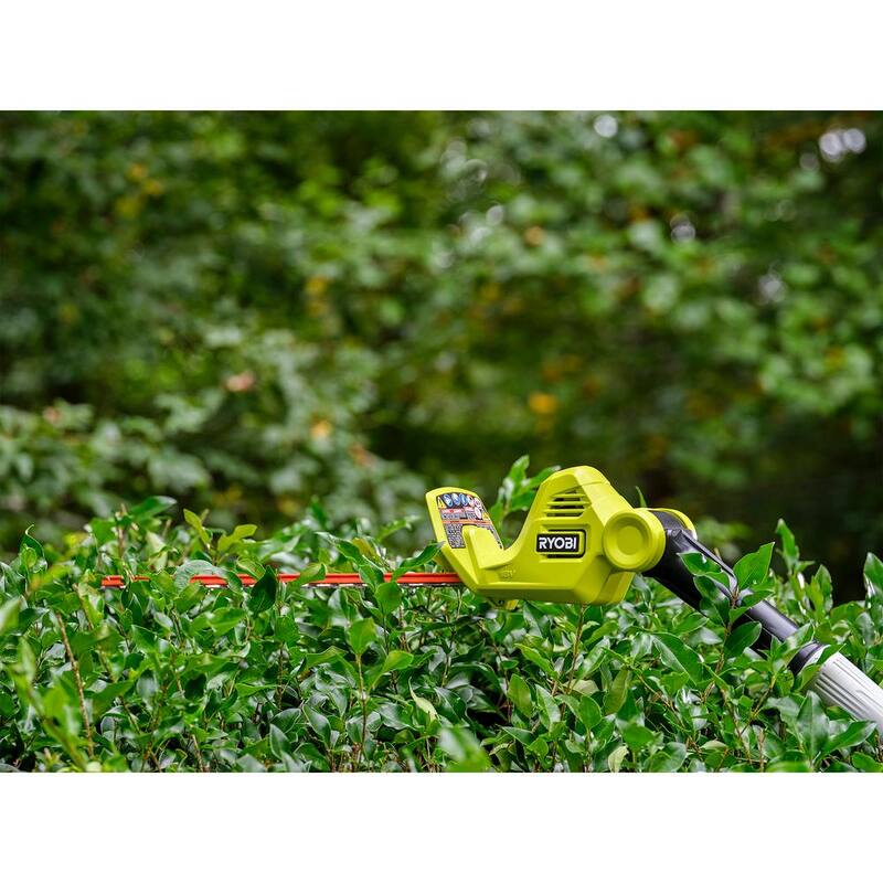RYOBI ONE+ 18V 18in. Cordless Battery Pole Hedge Trimmer (Tool Only) - P26010BTL