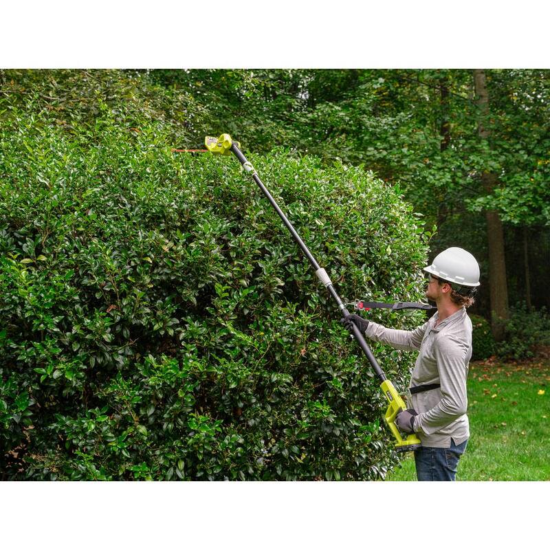RYOBI ONE+ 18V 18in. Cordless Battery Pole Hedge Trimmer (Tool Only) - P26010BTL