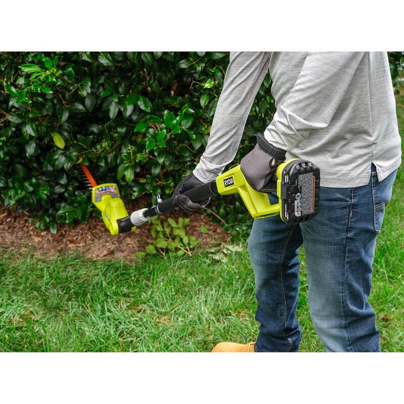 RYOBI ONE+ 18V 18in. Cordless Battery Pole Hedge Trimmer (Tool Only) - P26010BTL