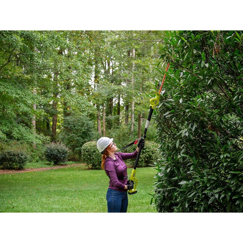 RYOBI ONE+ 18V 18in. Cordless Battery Pole Hedge Trimmer (Tool Only) - P26010BTL