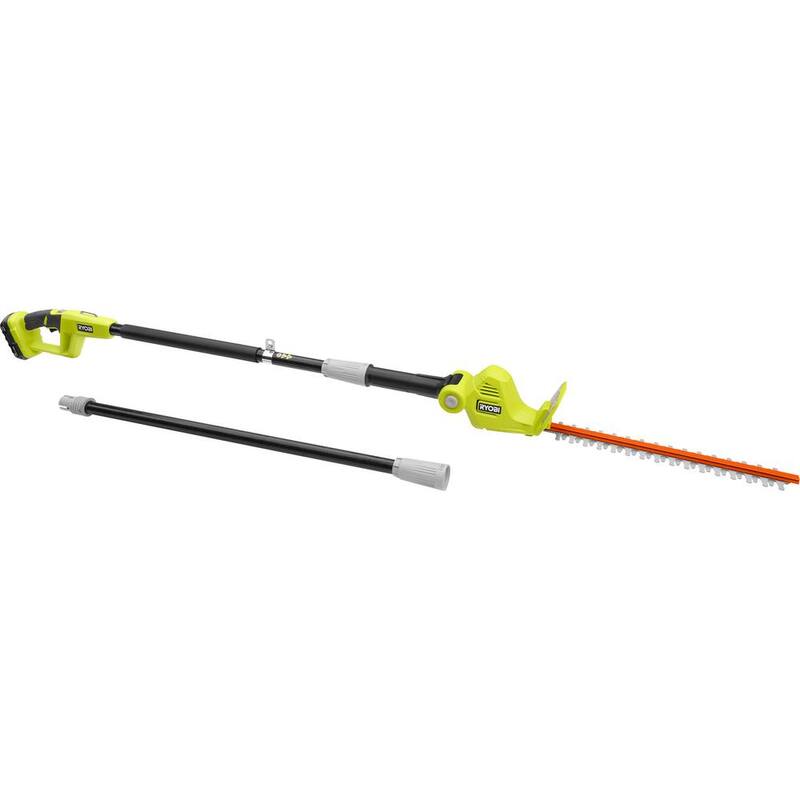 RYOBI ONE+ 18V 18in. Cordless Battery Pole Hedge Trimmer (Tool Only) - P26010BTL