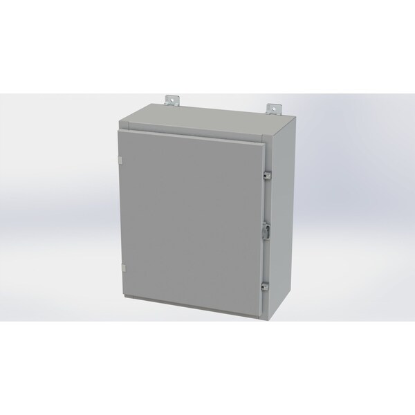 Saginaw Control & Engineering Carbon Steel Electrical Enclosures, 24 in H, 10 in D, 20 in W, NEMA 4, Hinged - SCE-24H2010LP