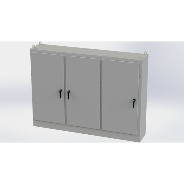 Saginaw Control & Engineering Carbon Steel Electrical Enclosures, 72 in H, 18 in D, 99-1/2in W, NEMA 3R, 12, 13, Hinged - SCE-72XM3EQ18