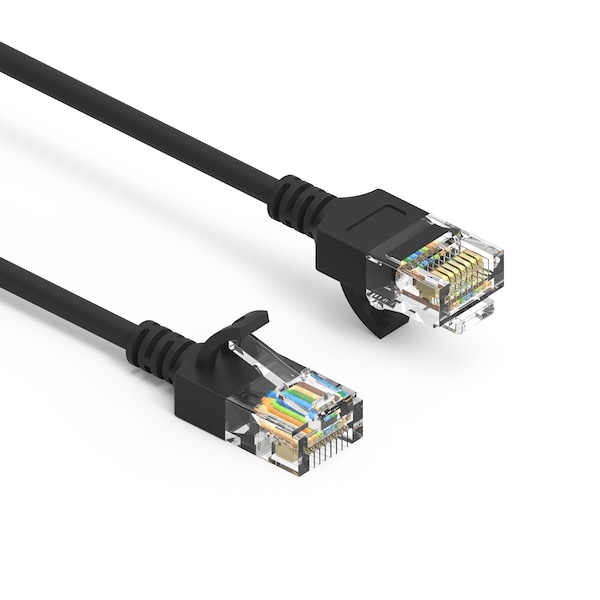 Cable de Red Ethernet CAT6A UTP Delgado con Botas 28AWG- 10ft- Negro - 100261BK
