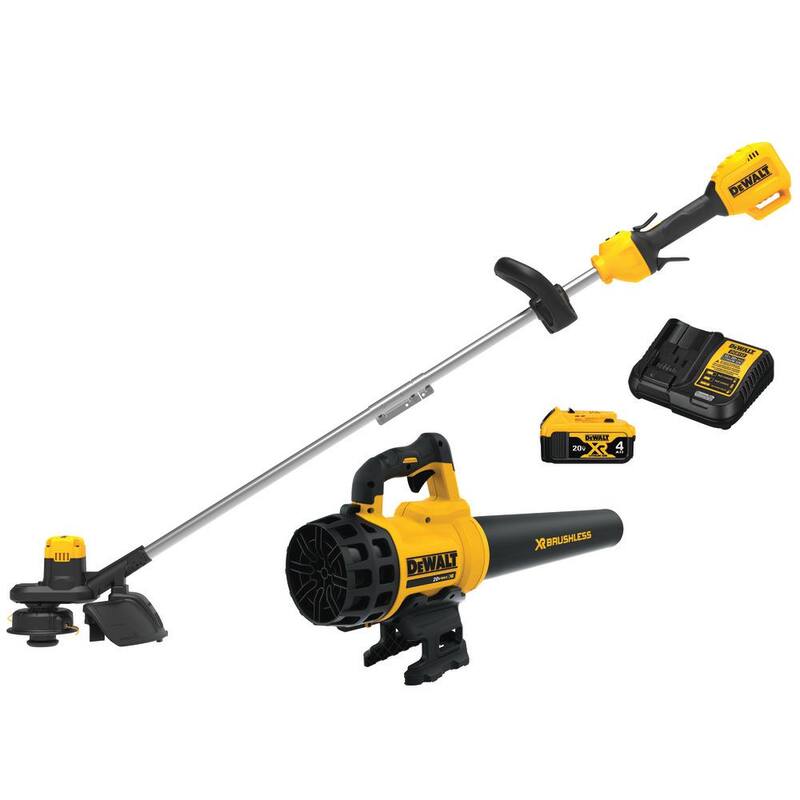 DEWALT 20V MAX Cordless Battery Powered String Trimmer & Blower Combo Kit with (1) 4 Ah Battery & Charger - DCKO975M1