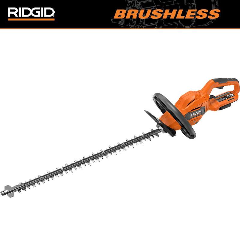 RIDGID 18V Brushless Cordless Battery 22 in. Hedge Trimmer (Tool Only) - R01401B