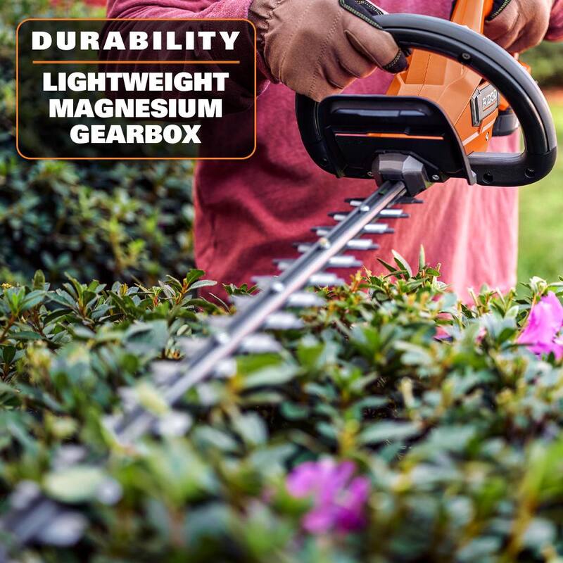 RIDGID 18V Brushless Cordless Battery 22 in. Hedge Trimmer (Tool Only) - R01401B
