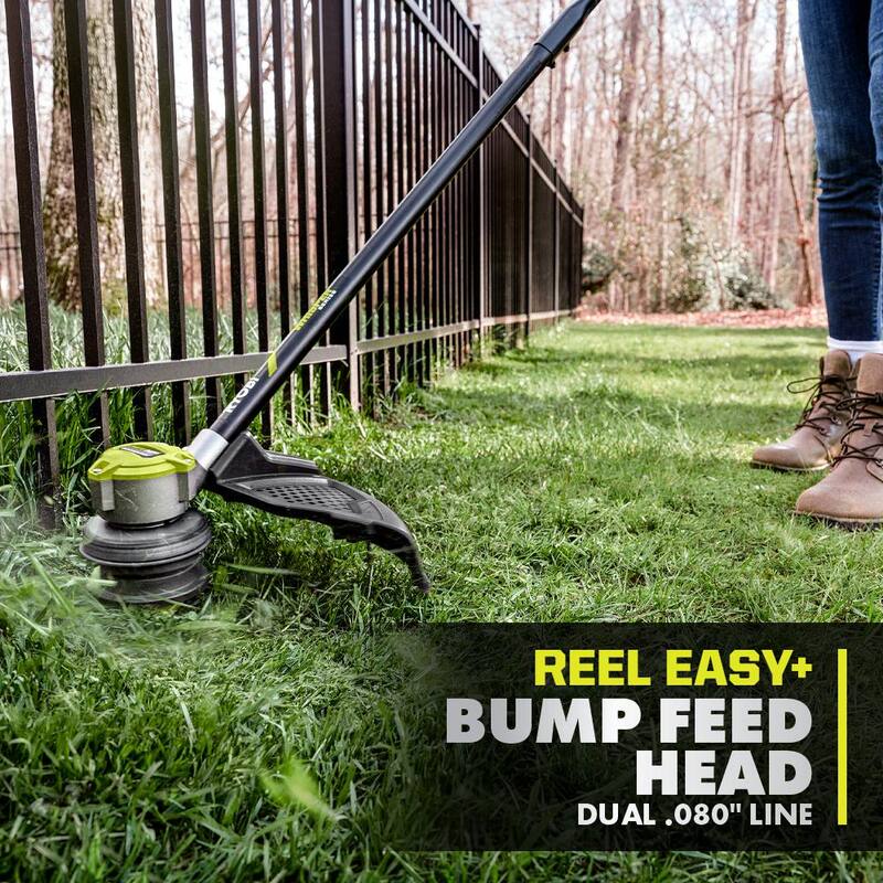 RYOBI ONE+ HP 18V Brushless Whisper Series 15 in. Cordless Battery String Trimmer (Tool Only) - P20019BTL