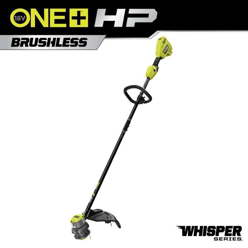 RYOBI ONE+ HP 18V Brushless Whisper Series 15 in. Cordless Battery String Trimmer (Tool Only) - P20019BTL
