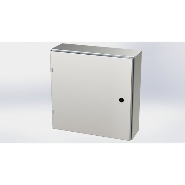 Saginaw Control & Engineering 316 Stainless Steel Electrical Enclosures, 20 in H, 6 in D, 20 in W, NEMA 3R, 4, 4X, 12, 13, Hinged - SCE-20EL2006SS6LP