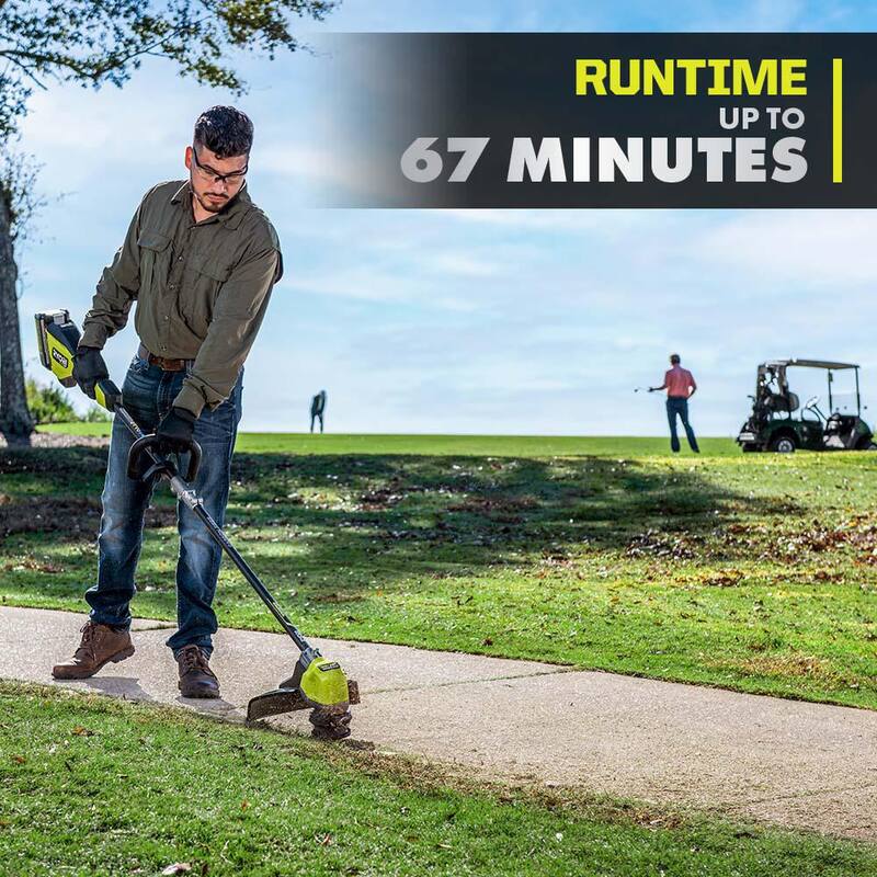 RYOBI 40V HP Brushless Whisper Series 17 in. Cordless Battery Carbon Fiber Shaft String Trimmer w/ 6.0 Ah Battery & Charger - RY402110