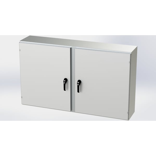 Saginaw Control & Engineering 304 Stainless Steel Electrical Enclosures, 36 in H, 12 in D, 60 in W, NEMA 3R, 4, 4X, 12, 13 - SCE-36EL6012SSWFLP