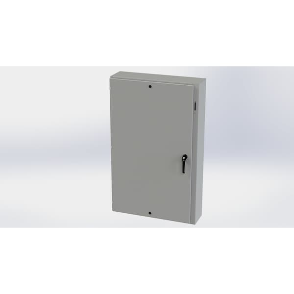 Saginaw Control & Engineering Carbon Steel Electrical Enclosures, 60 in H, 10 in D, 37.38 in W, NEMA 3R, 4, 12, 13, Hinged - SCE-60XEL3710LP