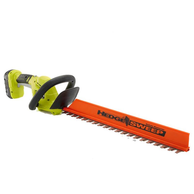RYOBI ONE+ 18V 22 in. Lithium-Ion Cordless Hedge Trimmer with 2.0 Ah Battery and Charger - P2690