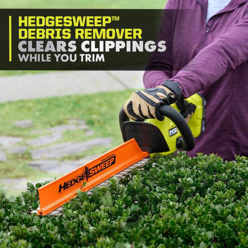 RYOBI ONE+ 18V 22 in. Lithium-Ion Cordless Hedge Trimmer with 2.0 Ah Battery and Charger - P2690