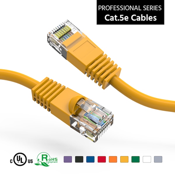 Bestlink Netware CAT5E UTP Ethernet Network Booted Cable- 0.5Ft- Yellow - 100516YW