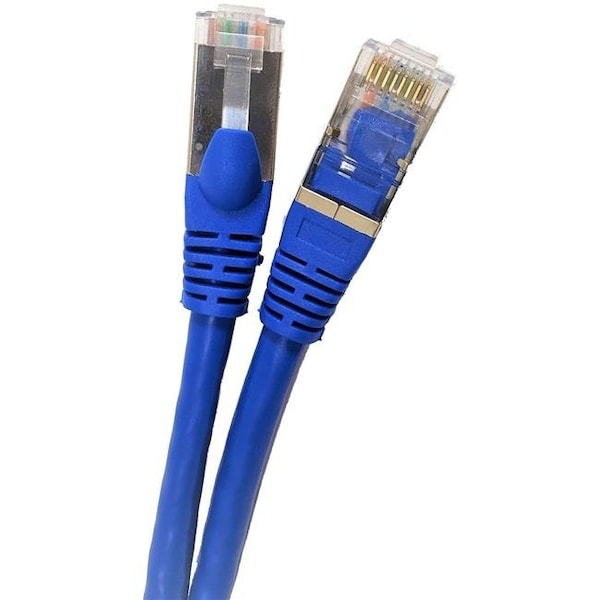 Micro Connectors Micro Connectors E11-010BL 10 ft. CAT 7 SFTP Double Shielded RJ45 Snagless Ethernet Cable; Blue - E11-010BL