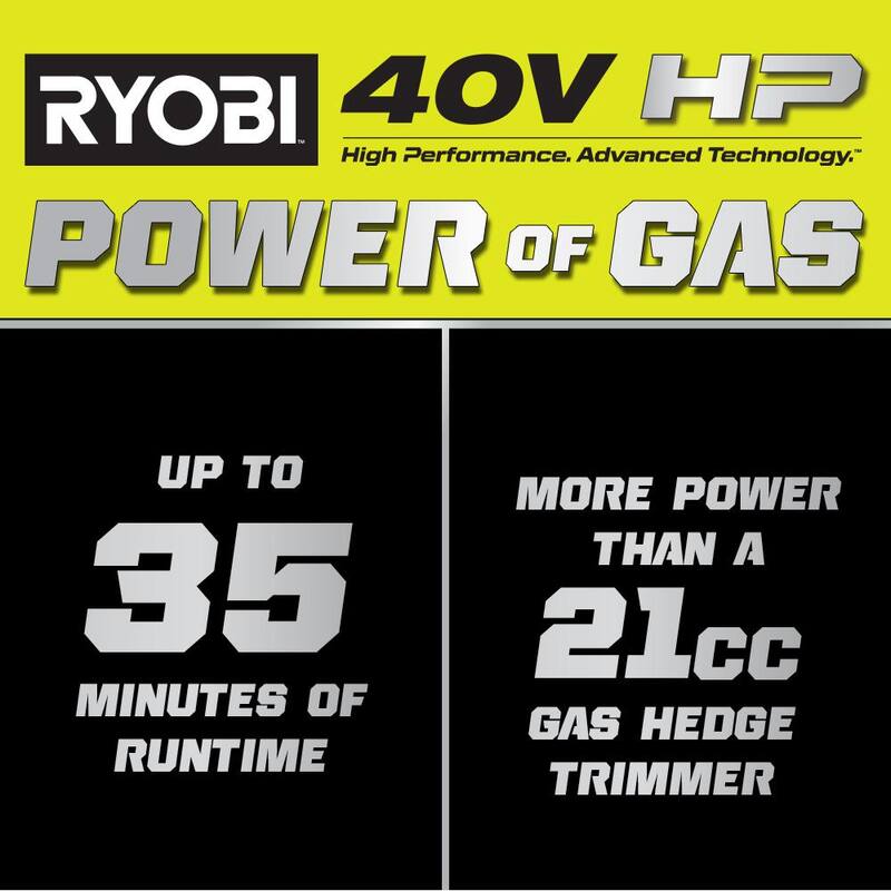 RYOBI 40V HP Brushless 26 in. Cordless Battery Hedge Trimmer with 2.0 Ah Battery and Charger - RY40640