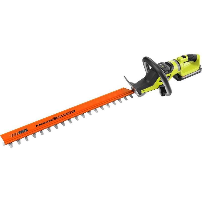 RYOBI 40V HP Brushless 26 in. Cordless Battery Hedge Trimmer with 2.0 Ah Battery and Charger - RY40640