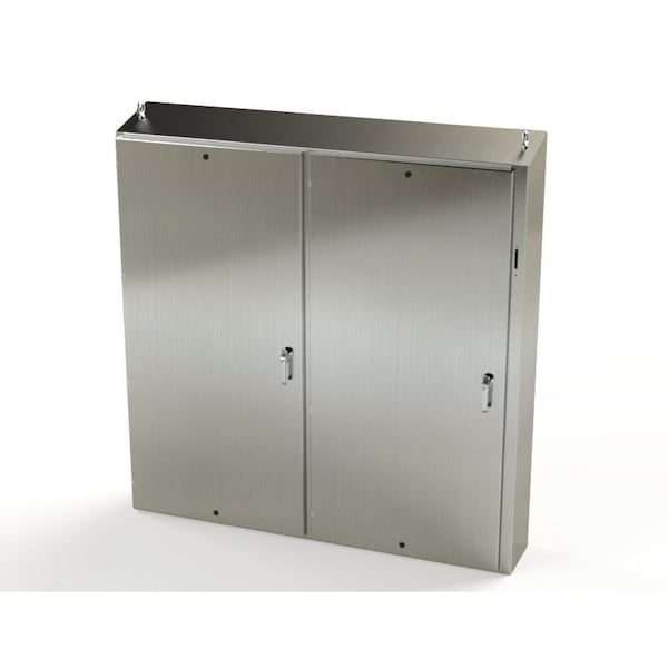 Saginaw Control & Engineering 304 Stainless Steel Electrical Enclosures, 72 in H, 12 in D, 73 in W, NEMA 3R, 4, 4X, 12, 13 - SCE-72XEL7312SSST