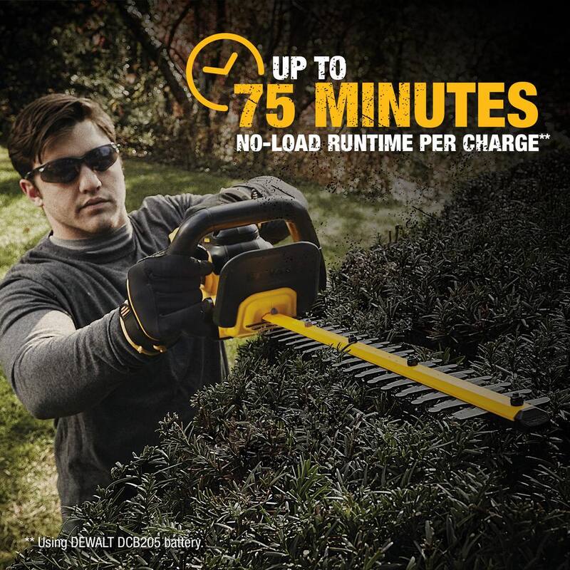 DEWALT 20V MAX 22 in. Cordless Battery Powered Hedge Trimmer Kit with (1) 5 Ah Battery & Charger - DCHT820P1