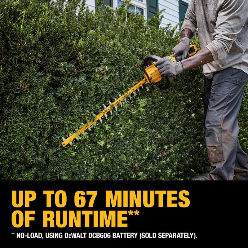 DEWALT FLEXVOLT 60V MAX 26 in. Brushless Cordless Battery Powered Hedge Trimmer Kit with (1) FLEXVOLT 2 Ah Battery & Charger - DCHT870T1
