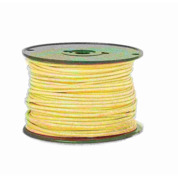 Remington Industries 8 AWG Gauge Primary Wire, Stranded Hook Up Wire, 25 ft Length, Yellow, 0.1285" Diameter, 60 Volts - 8STRYELGPT25