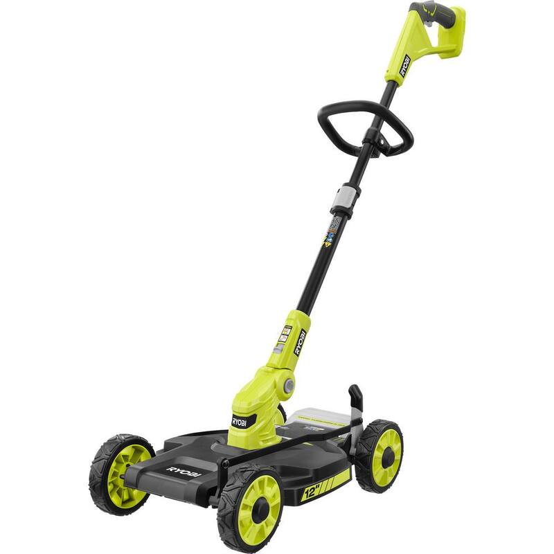 RYOBI ONE+ 18V 12 in. Cordless Battery 3-in-1 Mower, String Trimmer, and Edger (Tool Only) - P20016BTL