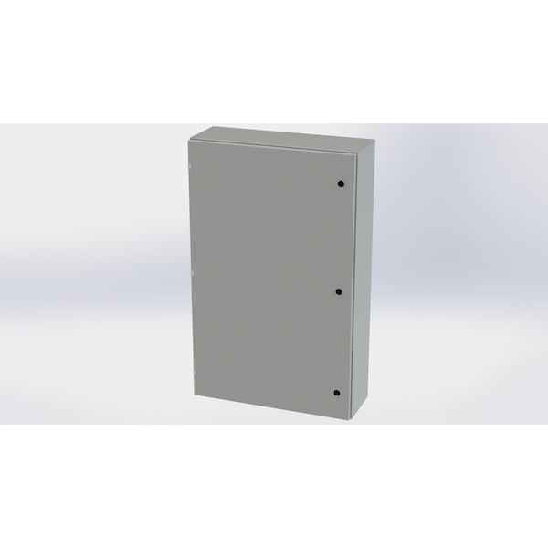 Saginaw Control & Engineering Carbon Steel Electrical Enclosures, 48 in H, 10 in D, 30 in W, NEMA 3R, 4, 12, 13, Hinged - SCE-48EL3010LP