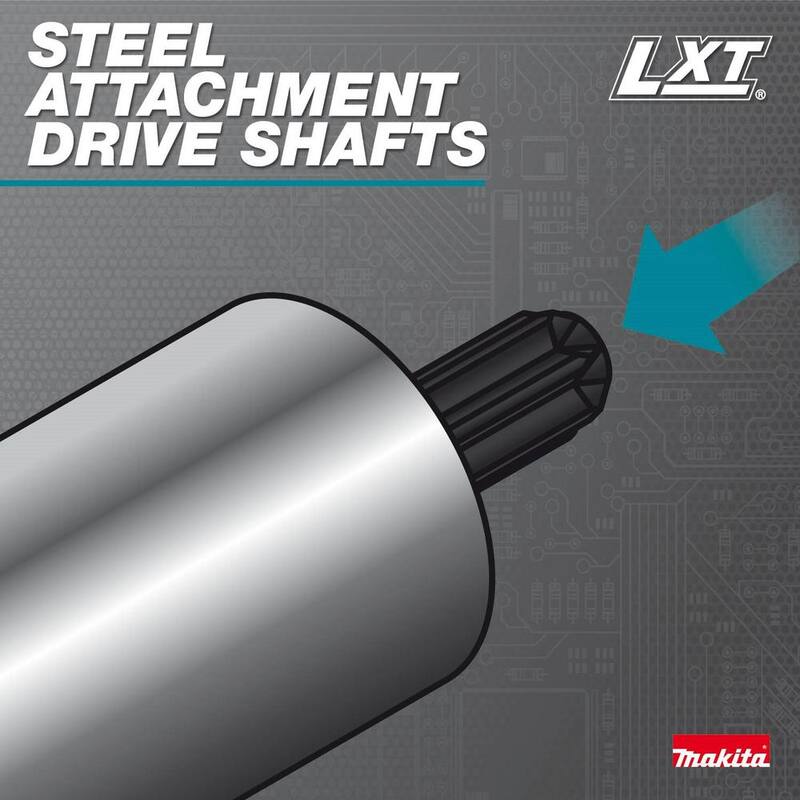 Makita LXT 18V Lithium-Ion Brushless Cordless Couple Shaft Power Head Kit w/String Trimmer & 10 in. Pole Saw Attachments 4.0Ah - XUX02SM1X4
