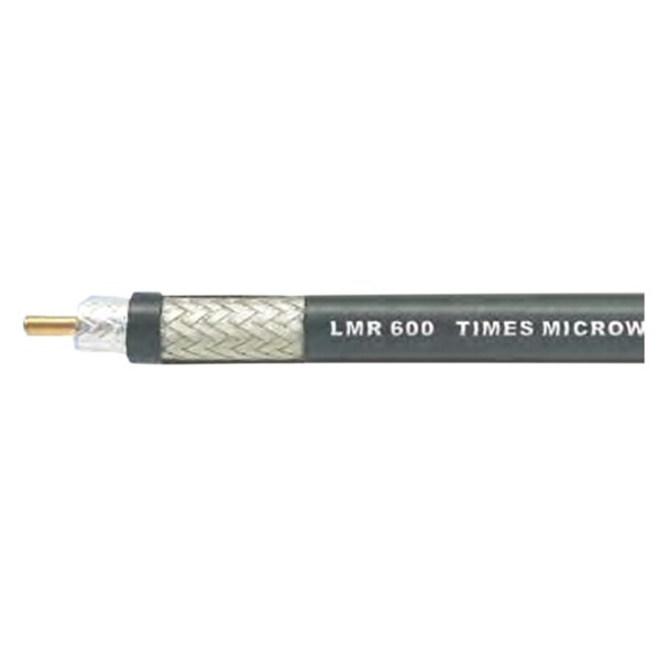 Times Microwave Systems 0.175" SOL BCCAI TNC, BRD+FOILSHD PE JKT, 50 OHM ROHS - LMR-600