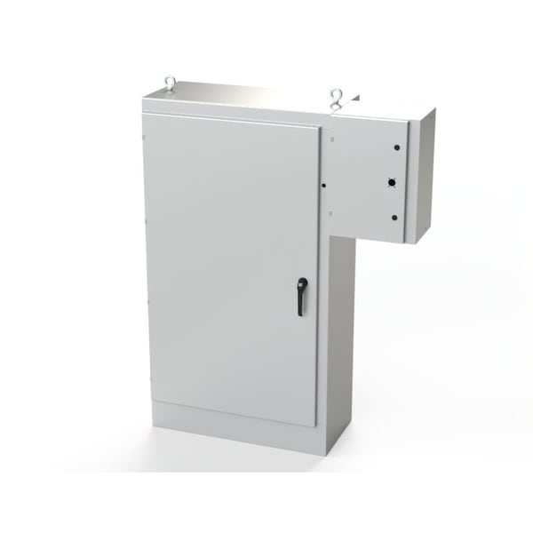 Saginaw Control & Engineering Carbon Steel Electrical Enclosures, 72 in H, 18 in D, 39-1/2 in W, NEMA 3R, 4, 12, 13, Hinged - SCE-72XR4018